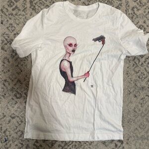 Society 6 White Tee with Artistic Graphic